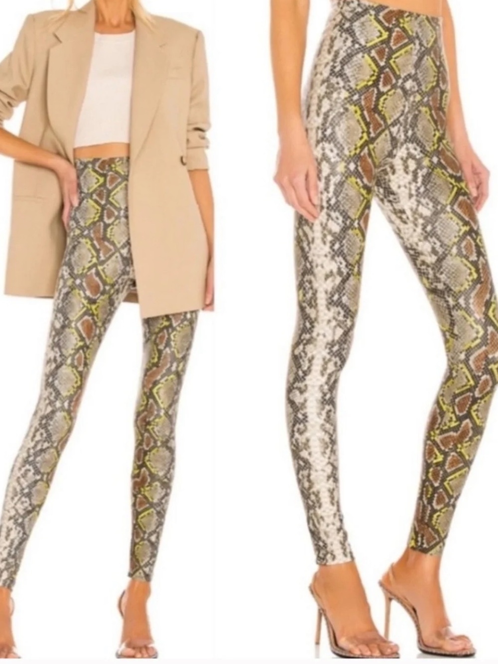 🧋NWT Commando Control Top Faux Leather python Leggings XL